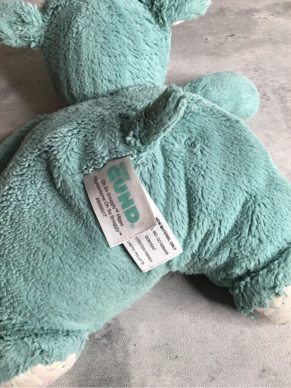 GUND Baby Oh So Snuggly Hippo Lovey Cuddly 14